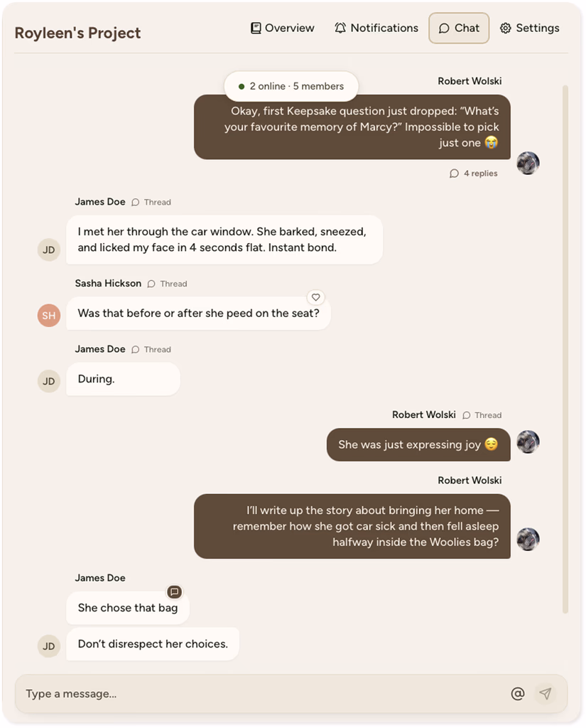 Collaboration features